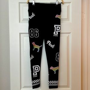 VS PINK Checkered Dog Yoga Pants XS